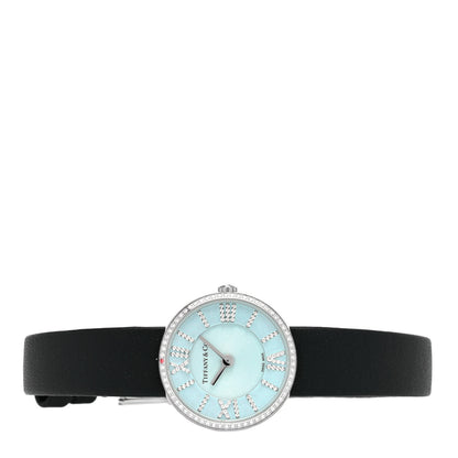 Tiffany Stainless Steel Calfskin Diamond Bezel 24mm Atlas 2-Hand Quartz Watch Tiffany Blue 2 of 4