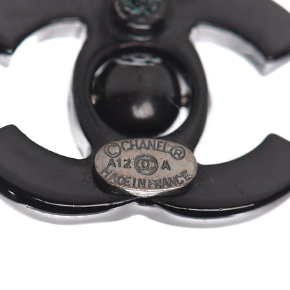 Chanel Resin CC Mademoiselle Earrings Black 4 of 6
