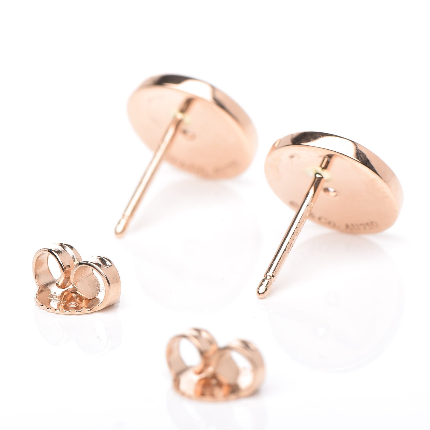 Tiffany 18K Rose Gold Diamond Mini Atlas Earrings 5 of 5