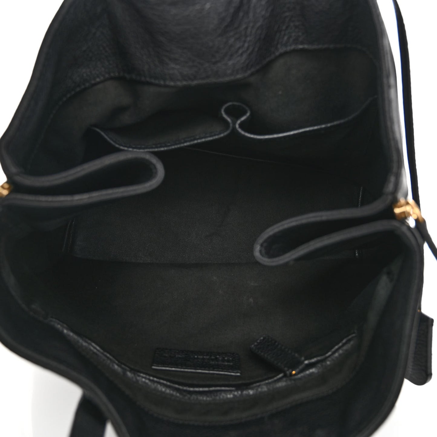 Pebbled Calfskin Skull Padlock Tote Black