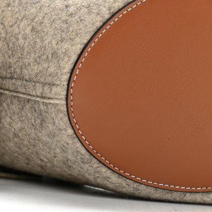 Loewe Felt Calfskin Elephant Basket Tote Beige Brown 9 of 11