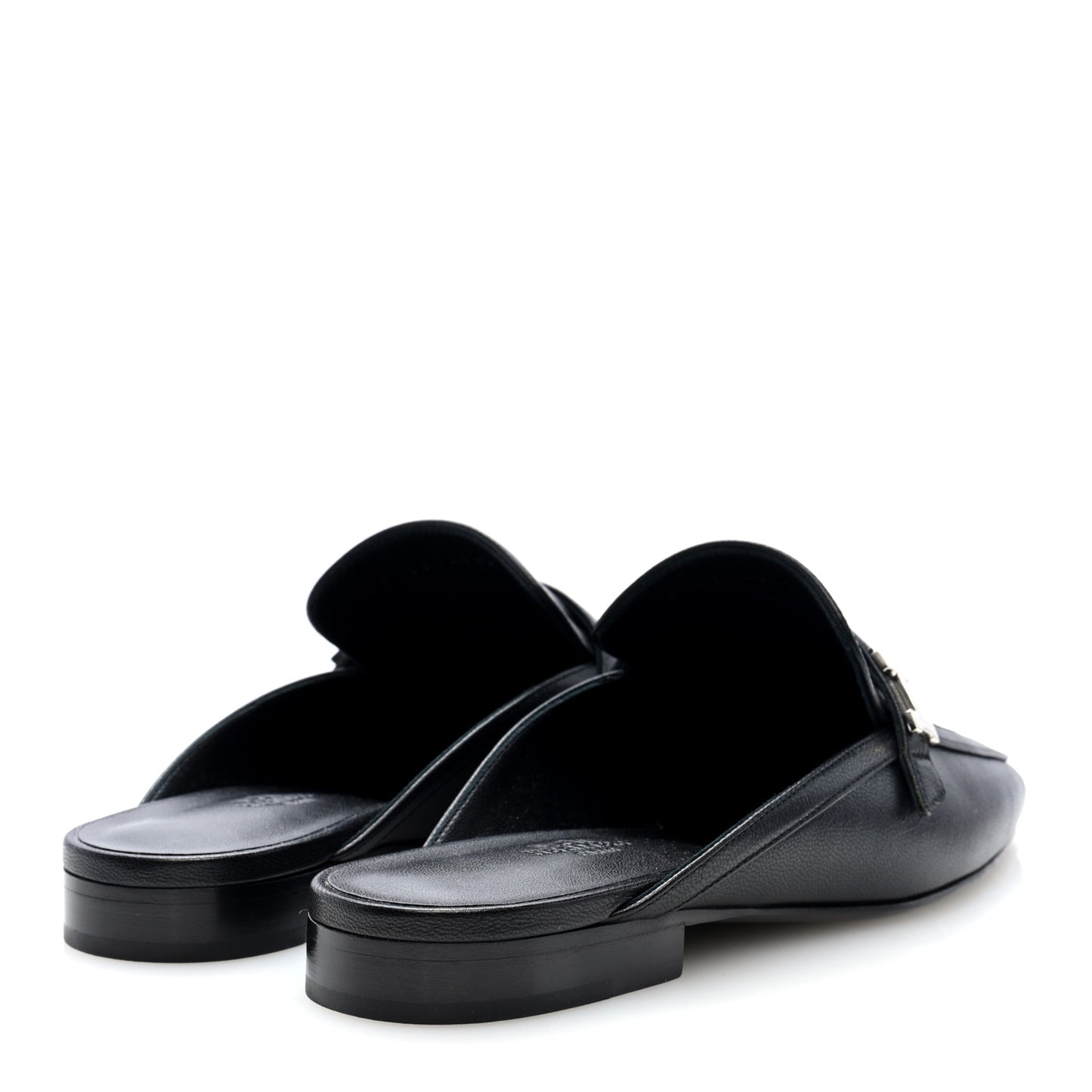 Goatskin Groupie Mules 38 Black