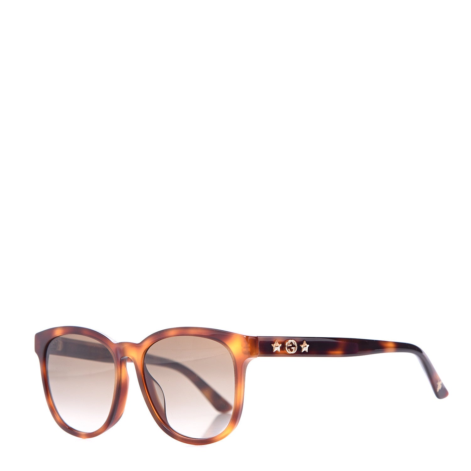 Gucci Round Frame Star Sunglasses GG0232SK Tortoiseshell 1 of 9