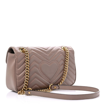 Gucci Calfskin Matelasse Small GG Marmont Shoulder Bag Porcelain Rose 3 of 10