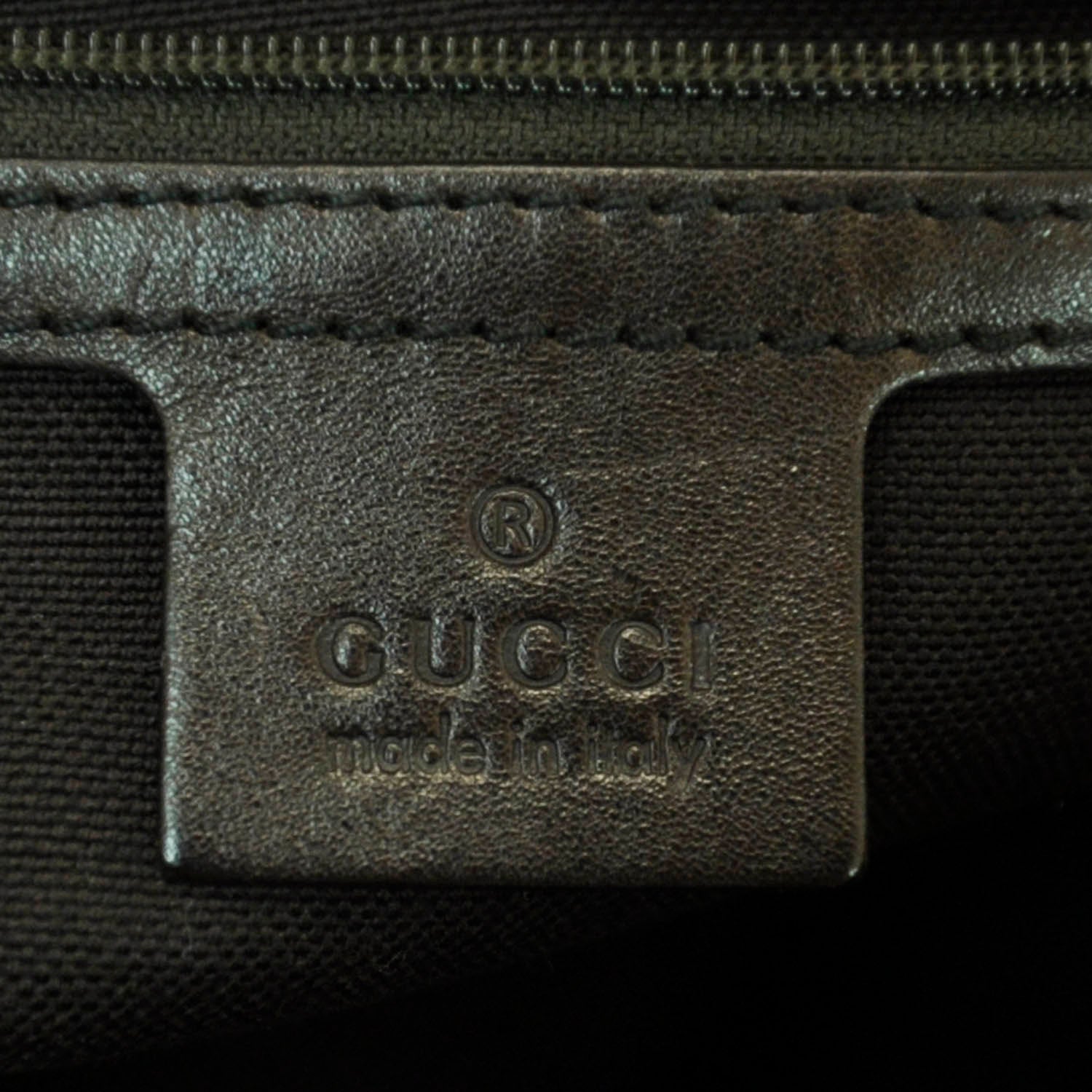 Gucci Crystal Monogram Medium Babouska Shopping Tote Dark Brown 10 of 11