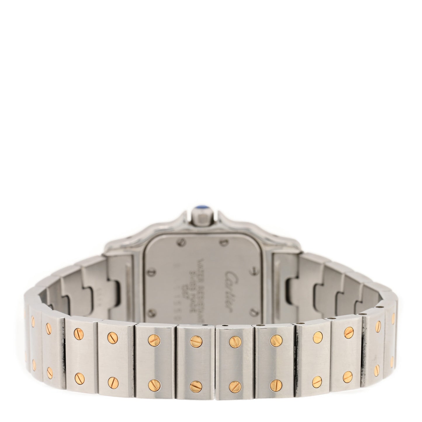 Stainless Steel 18K Yellow Gold 24mm Santos De Cartier Galbee Quartz Watch