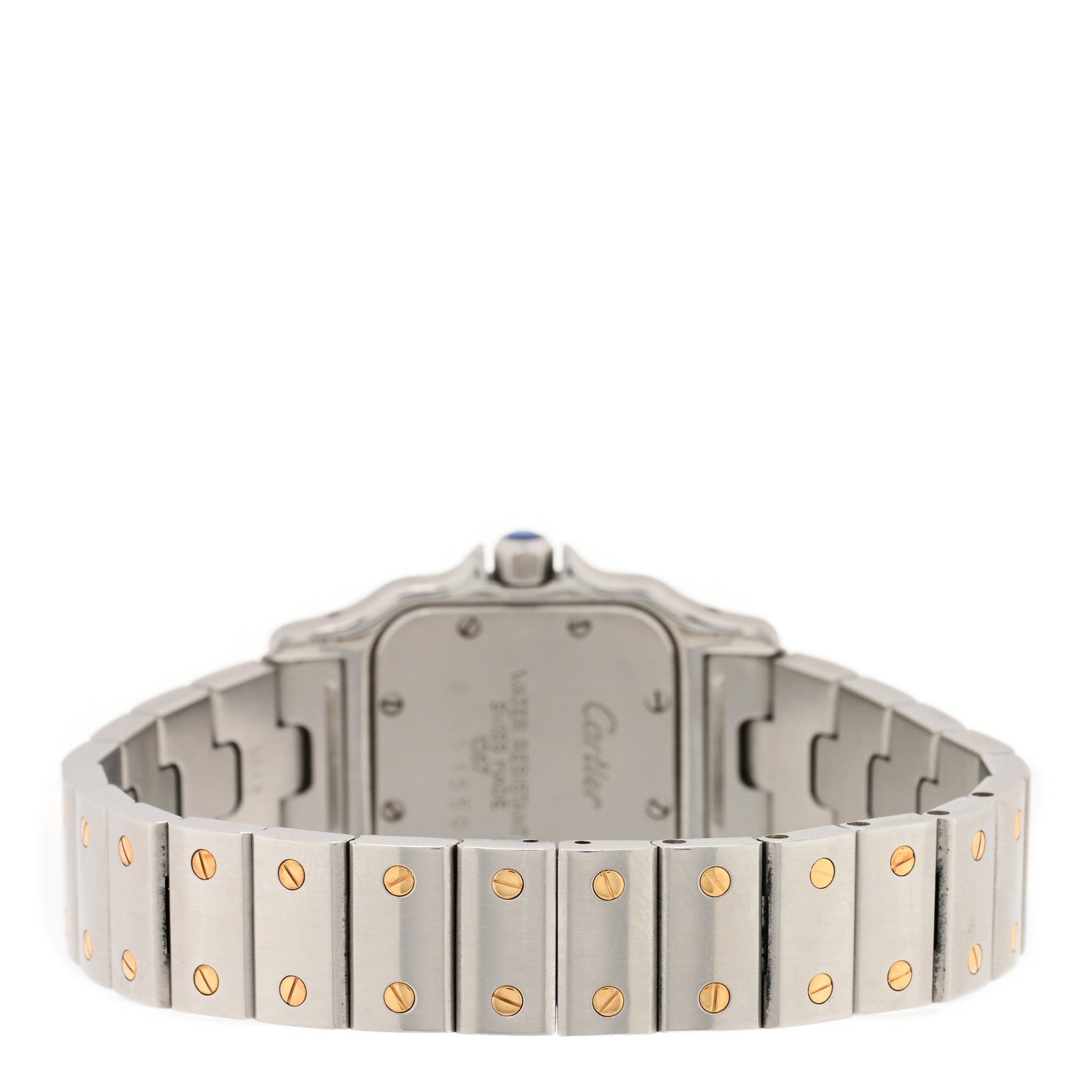 Cartier Stainless Steel 18K Yellow Gold 24mm Santos De Cartier Galbee Quartz Watch 3 of 4