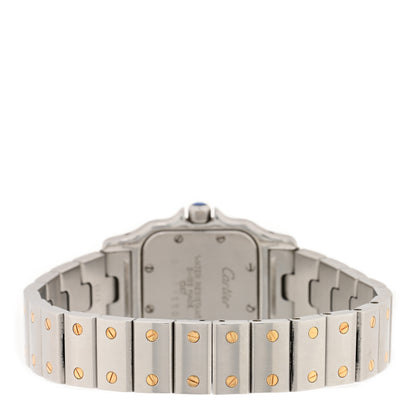 Cartier Stainless Steel 18K Yellow Gold 24mm Santos De Cartier Galbee Quartz Watch 3 of 4