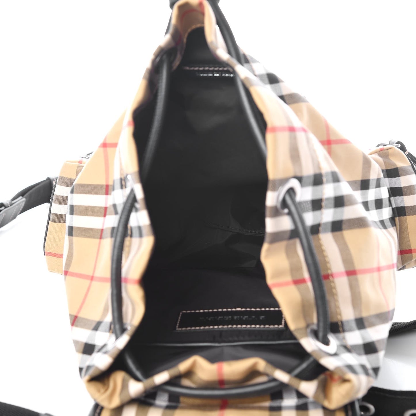 Vintage Check Small Rucksack Backpack Black