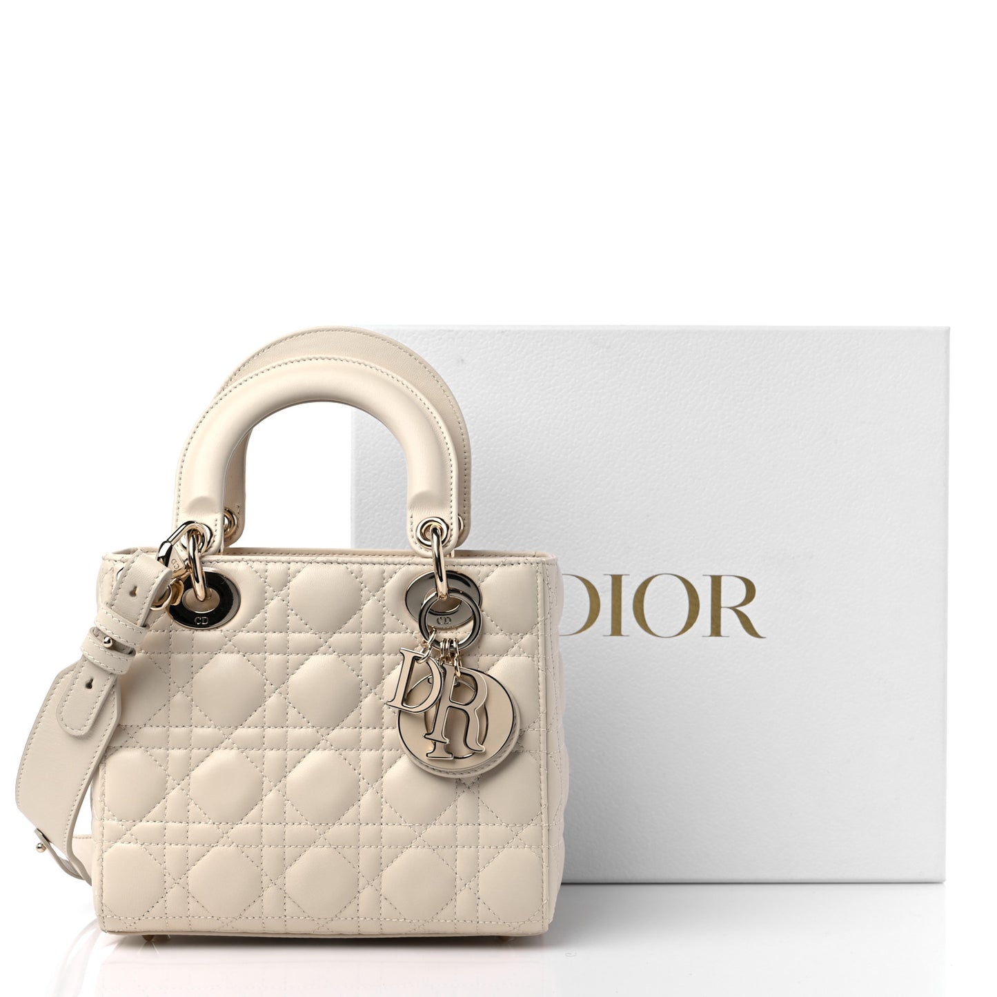 Lambskin Cannage Small My ABC Lady Dior Beige