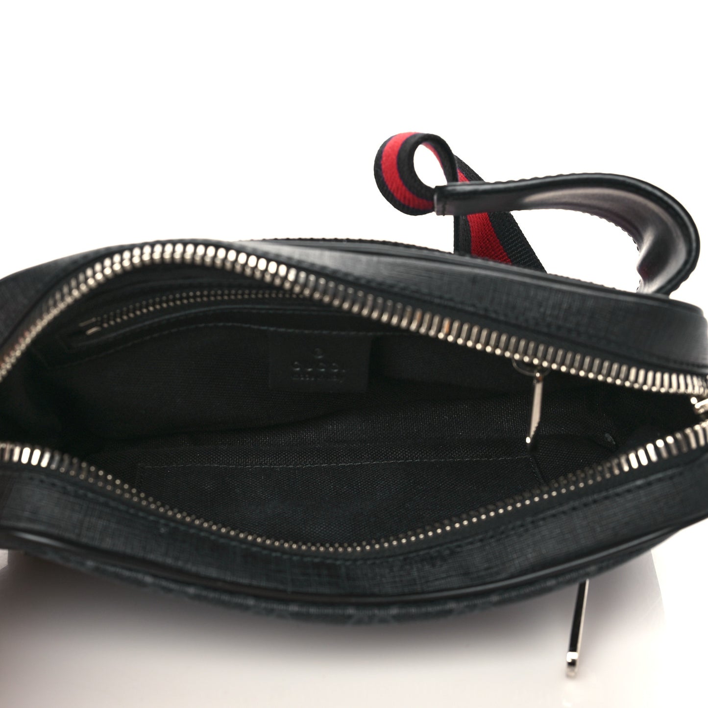 Soft GG Supreme Monogram Web Belt Bag Black Grey
