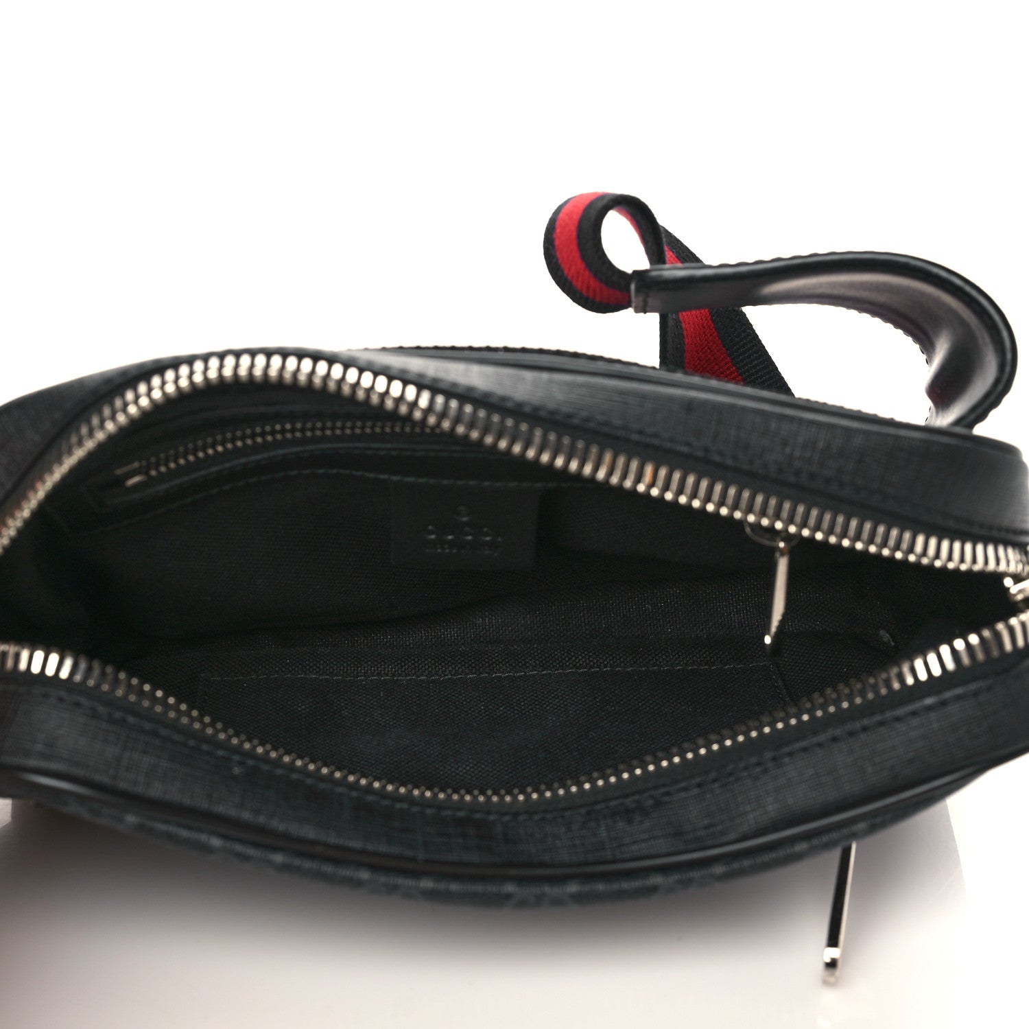 Gucci Soft GG Supreme Monogram Web Belt Bag Black Grey 5 of 7