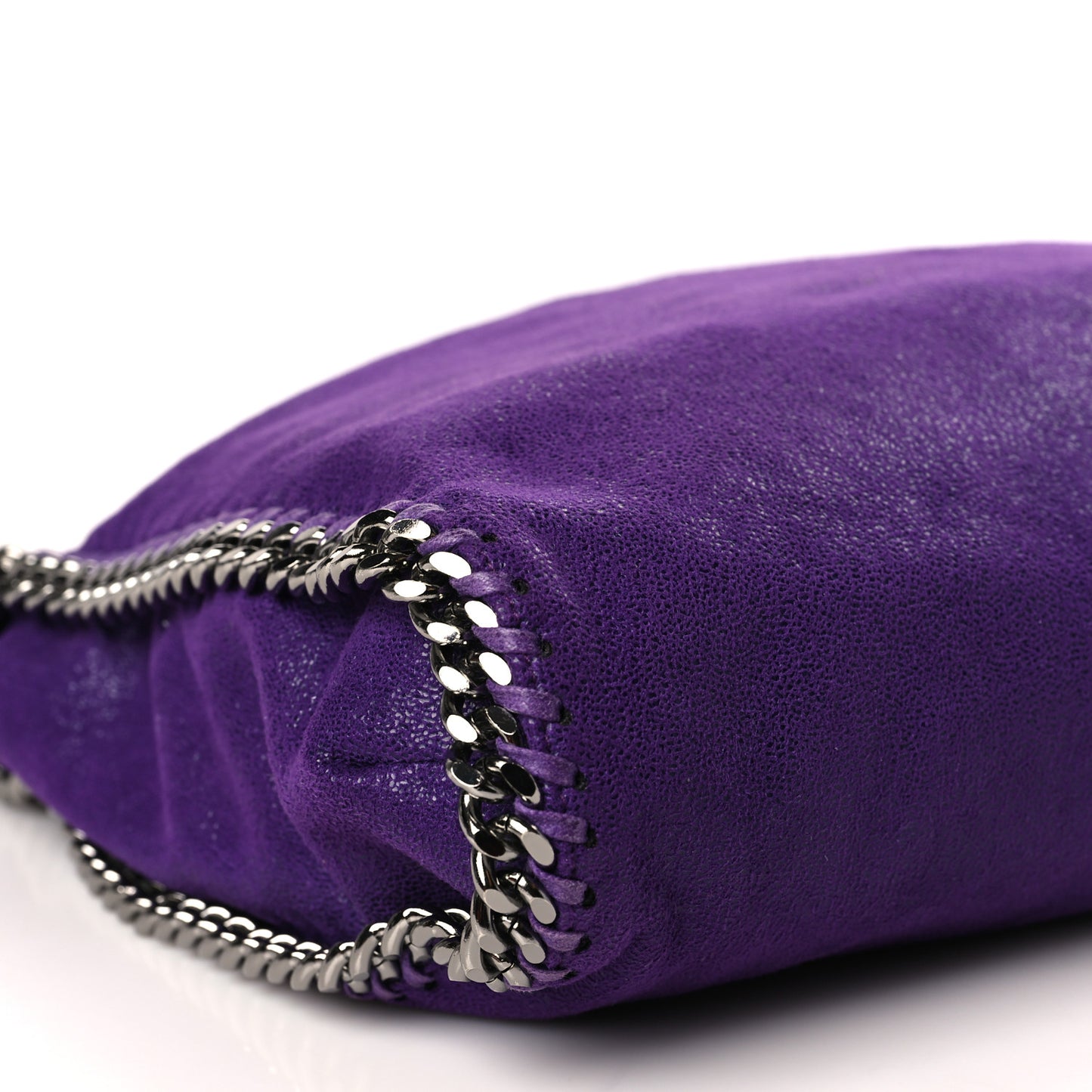 Shaggy Deer Mini Falabella Fold Over Tote Bright Purple