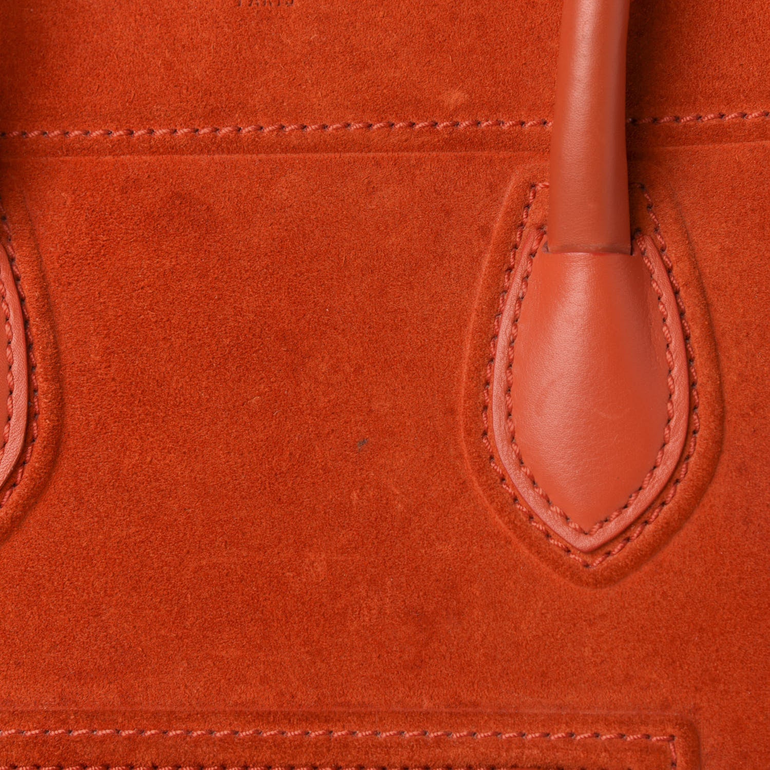 Celine Suede Medium Phantom Luggage Bright Orange 14 of 17