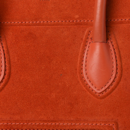Celine Suede Medium Phantom Luggage Bright Orange 14 of 17