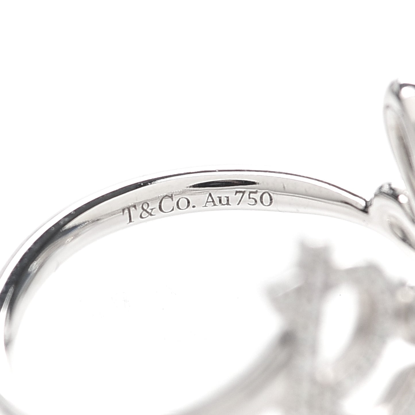 18K White Gold Diamond Small Paloma's Graffiti Rock Ring 52 6