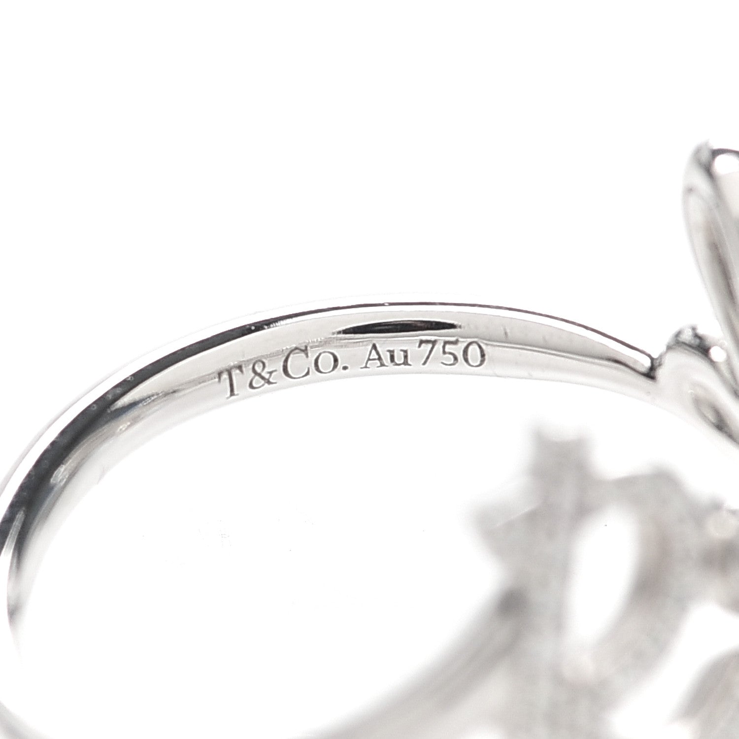Tiffany 18K White Gold Diamond Small Paloma's Graffiti Rock Ring 52 6 4 of 5
