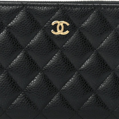 Chanel Caviar Quilted Large Gusset Zip Around Wallet Black 8 of 12