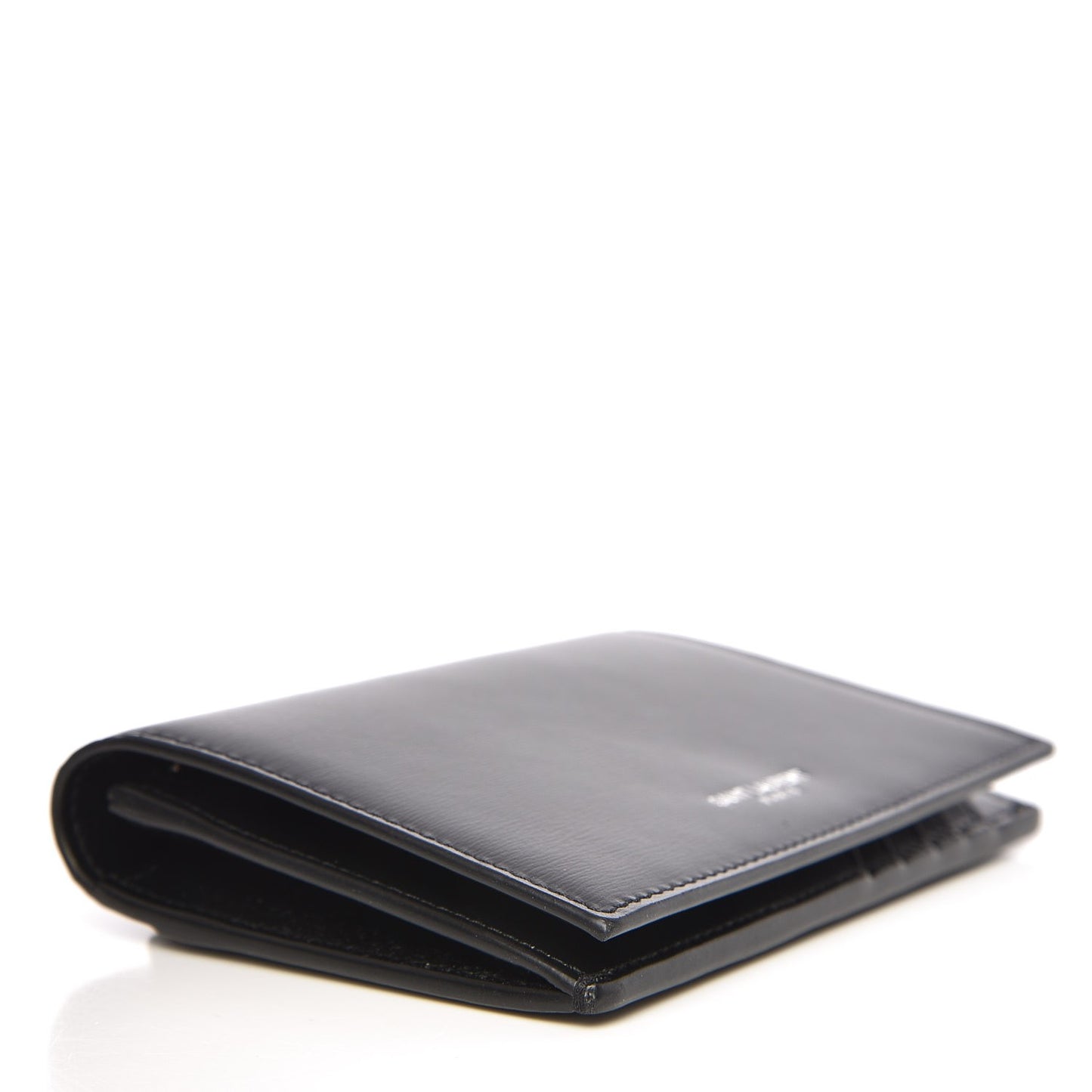 Calfskin Fragments Flap Wallet Black