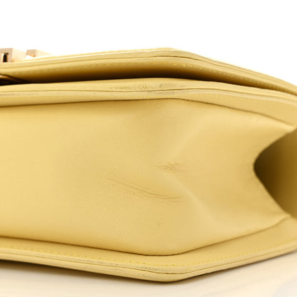 Chanel Lambskin Quilted Small Boy Flap Yellow 10 of 12