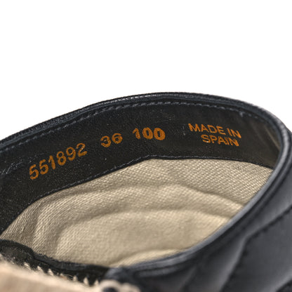 Gucci Nappa Matelasse GG Marmont Platform Espadrille Slippers 36 Black 8 of 9