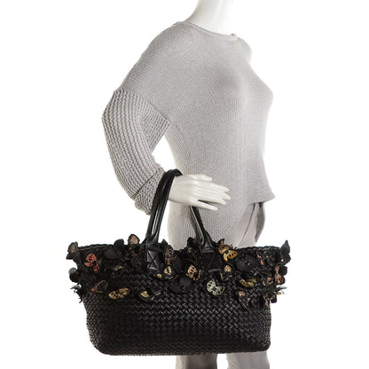 Bottega Veneta Nappa Intreciatto Medium Butterfly Cabat Nero Black 2 of 9