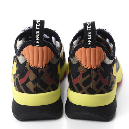 Fendi Technical Mesh Lycra FFreedom Patchwork Sneakers 37.5 Nude Tobacco Black 5 of 10