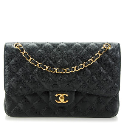Chanel Caviar Quilted Jumbo Double Flap Black 1 of 8
