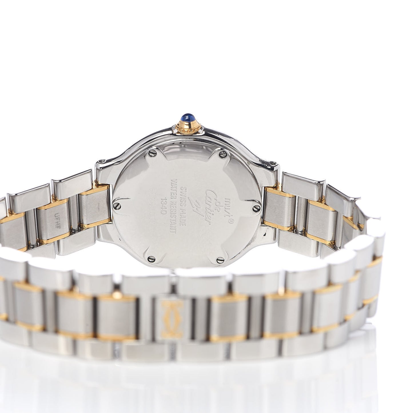 Stainless Steel 18K Yellow Gold 28mm Must De 21 Quartz Watch