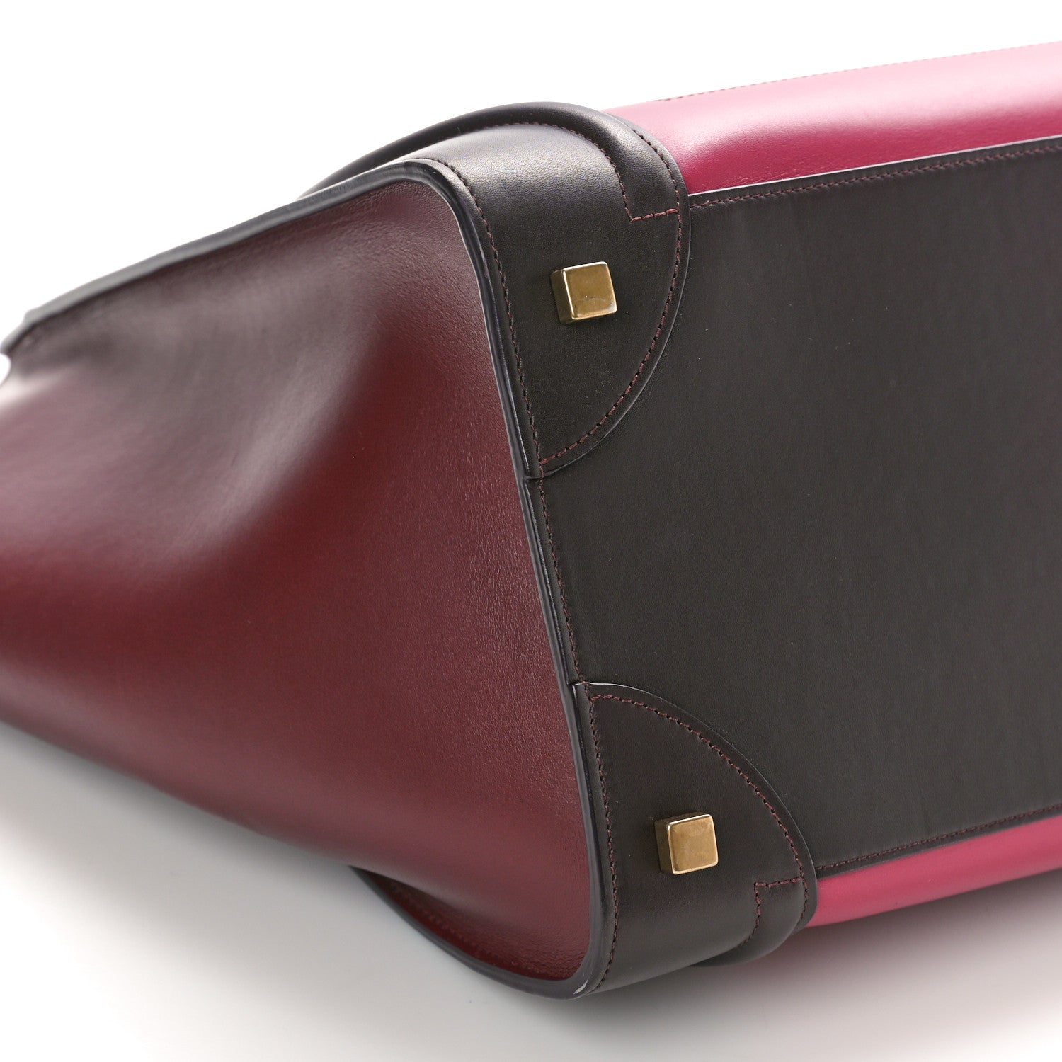 Celine Satin Calfskin Mini Tri-Color Luggage Purple Orchid 8 of 12