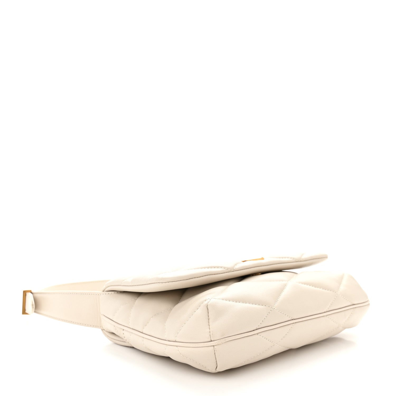Saint Laurent Lambskin Quilted Le 57 Diamond Shoulder Bag Crema Soft 4 of 11