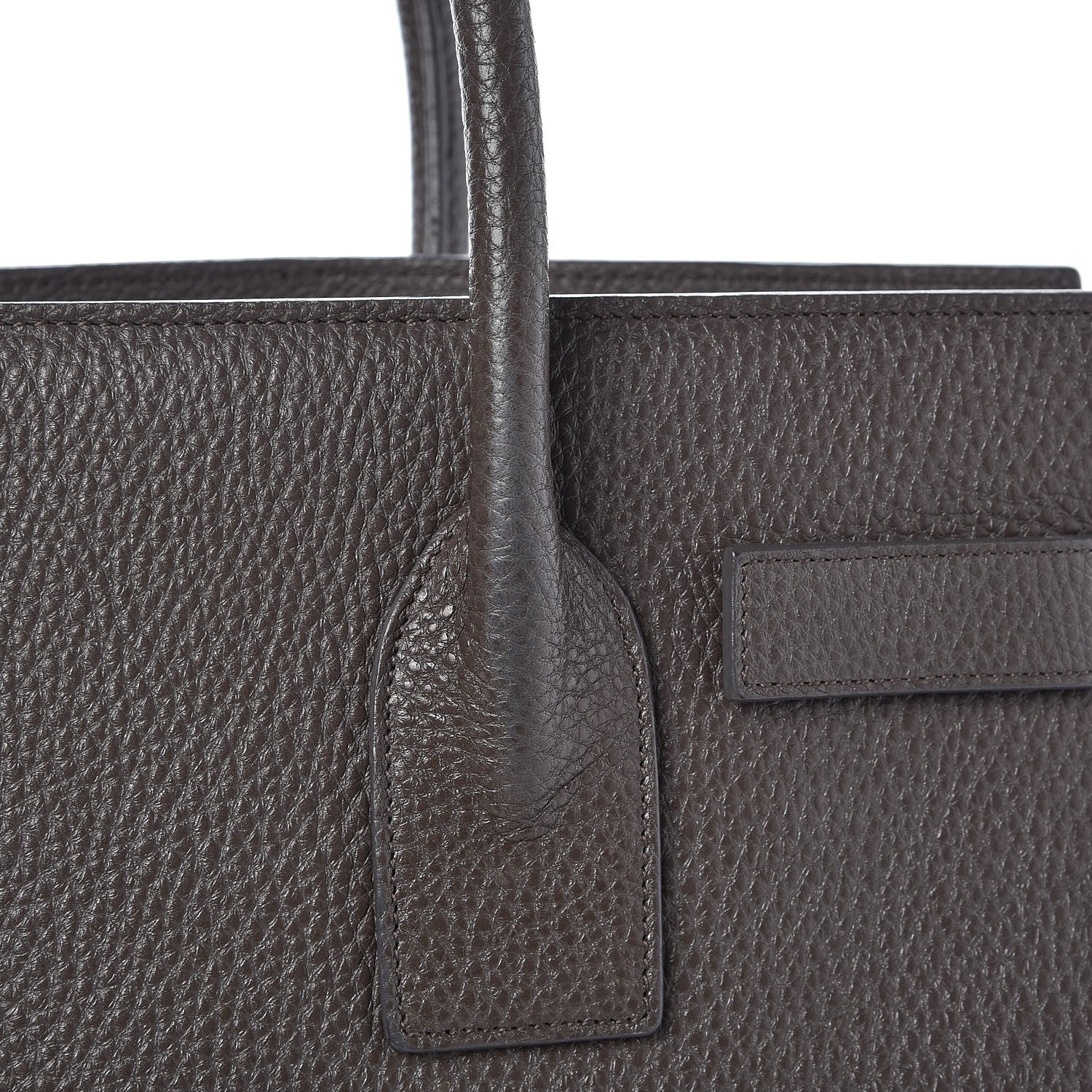 Saint Laurent Grained Calfskin Small Sac De Jour Earth 10 of 13