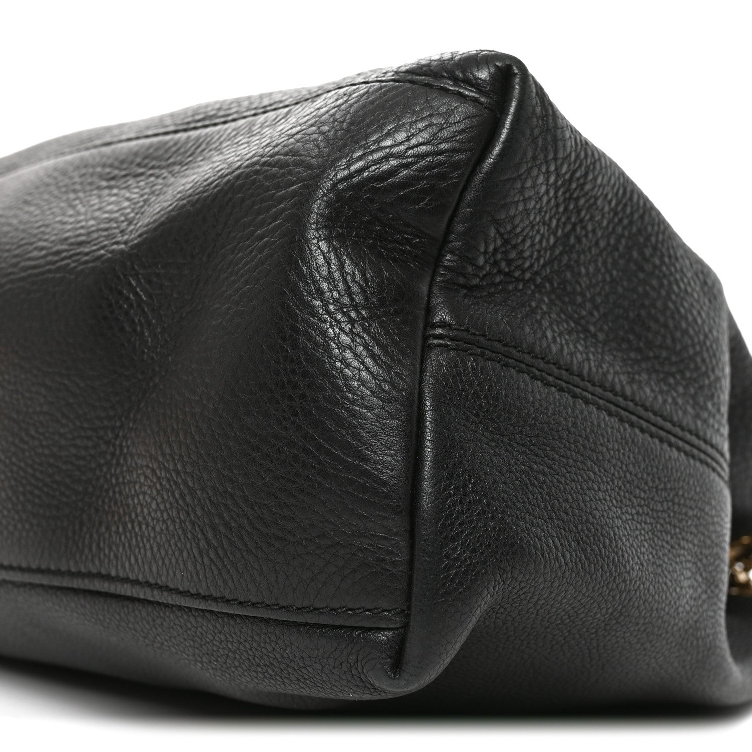 Gucci Pebbled Calfskin Medium Soho Chain Shoulder Bag Black 10 of 11