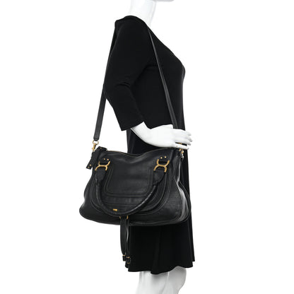 Chloe Calfskin Medium Marcie Satchel Black 2 of 9