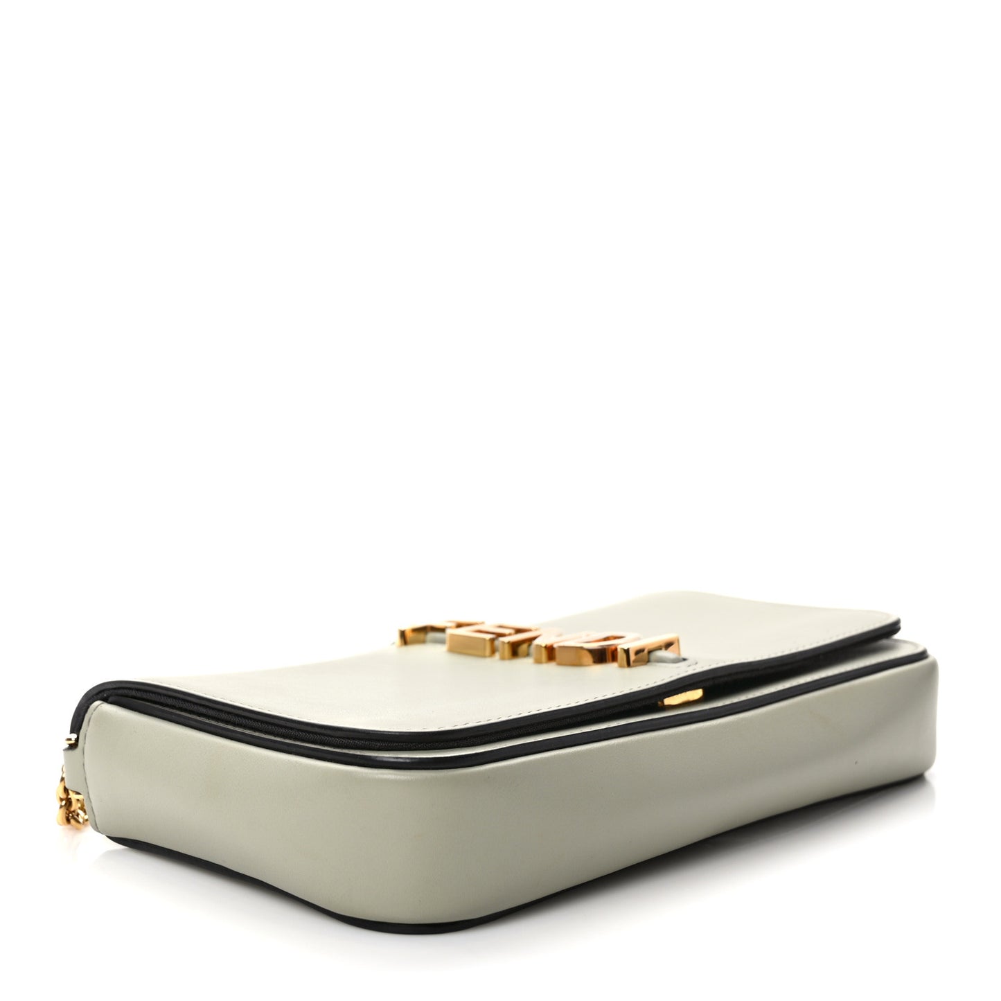 Vitello Grace Matte Fendigraphy Wallet on Chain Green Tea