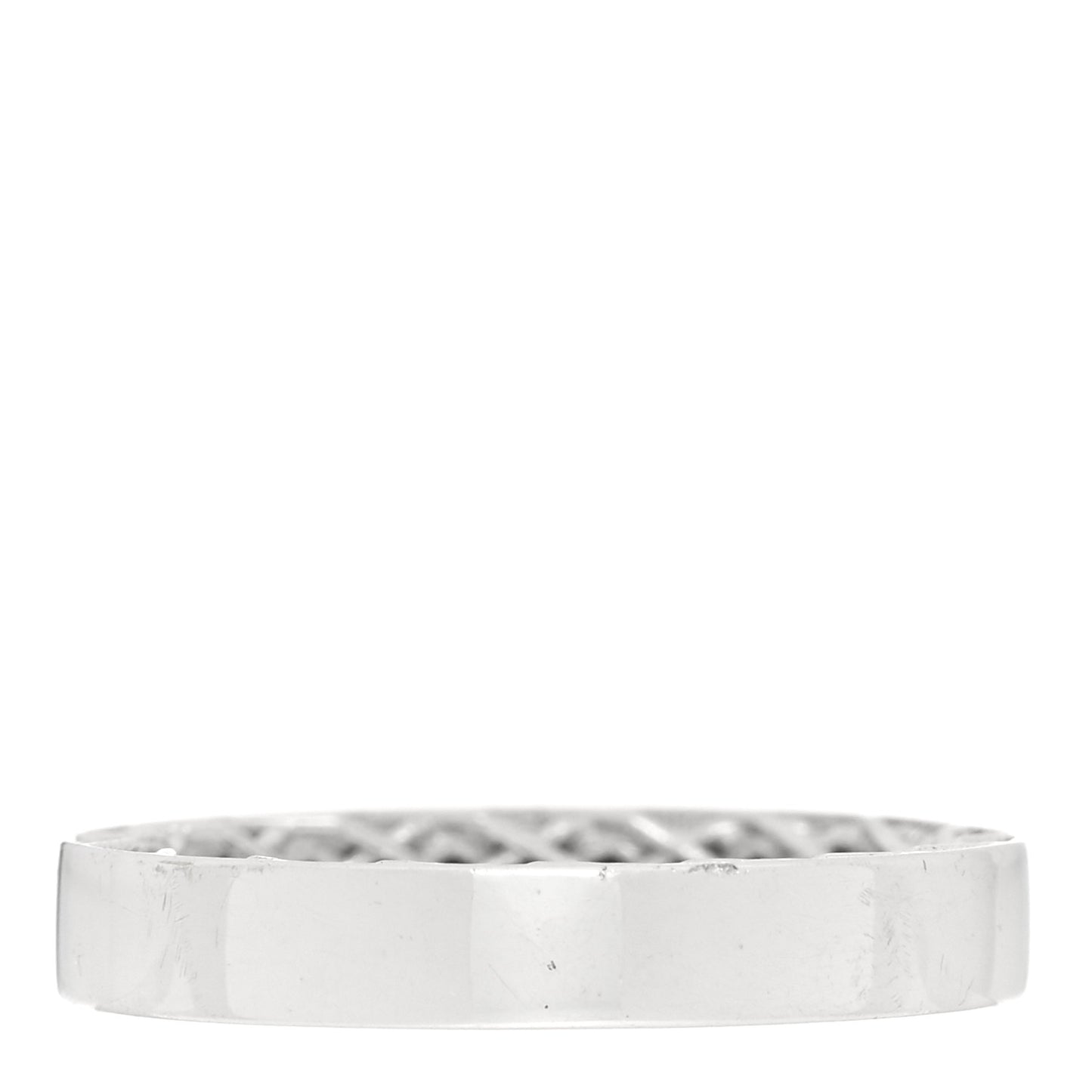 18K White Gold Symphony Golden Gate Band Ring 52 6