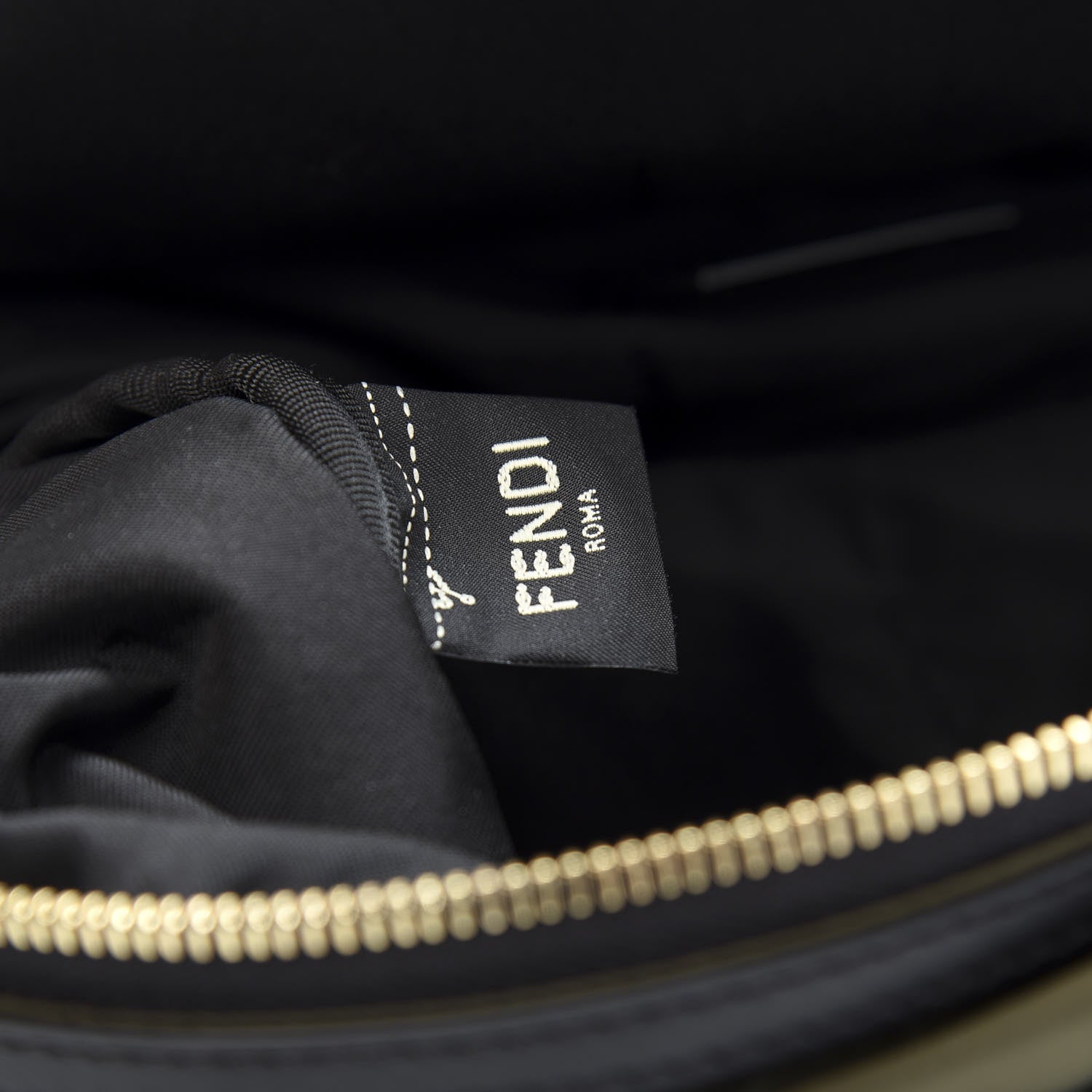 Fendi Nylon Dolmias Vitello Grace FF Convertible Drawstring Backpack Military Brown Tortora 14 of 17