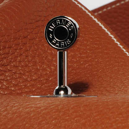 Hermes Taurillon Clemence Lindy 30 Gold 7 of 13