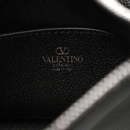 Valentino Garavani Grained Calfskin Rockstud Hobo Bag Black 6 of 10