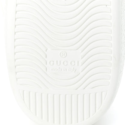 Gucci Calfskin Ayers Web Tiger Embroidered Mens Ace Sneakers 11.5 White 7 of 9
