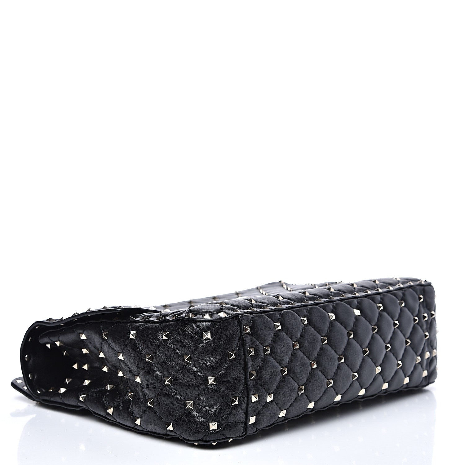 Valentino Garavani Lambskin Large Rockstud Spike Shoulder Bag Black 3 of 11