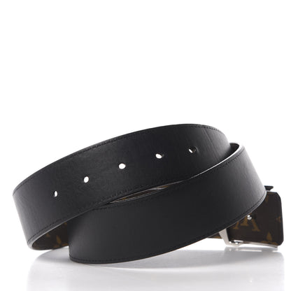 Louis Vuitton Calfskin Monogram 40mm LV Initiales Reversible Belt 80 32 Black 6 of 8