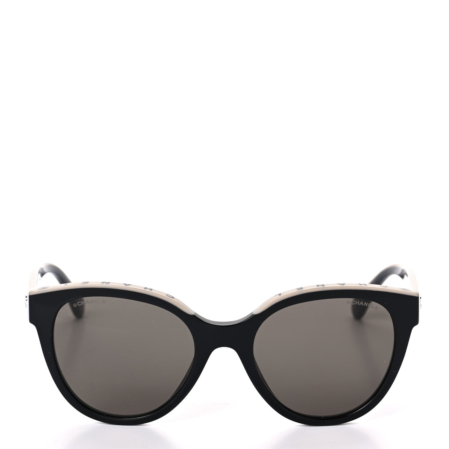 Chanel Acetate CC Butterfly Sunglasses 5414 Black Beige 2 of 6