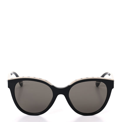 Chanel Acetate CC Butterfly Sunglasses 5414 Black Beige 2 of 6