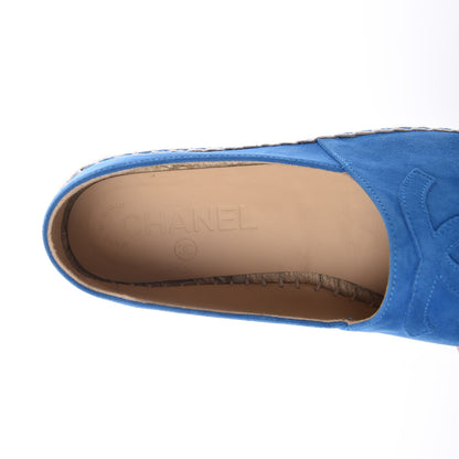 Chanel Kid Suede CC Espadrilles 36 Blue 5 of 8
