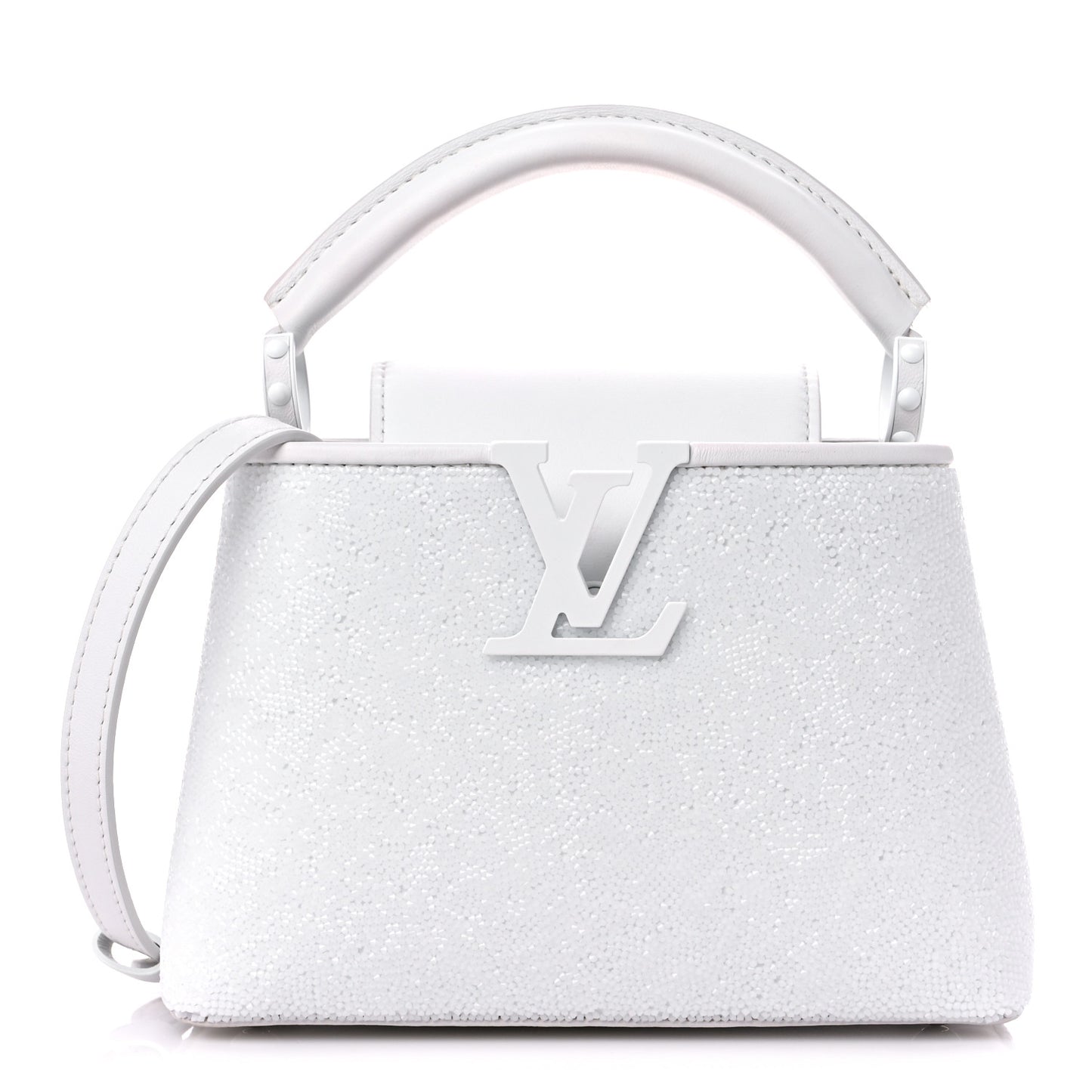 Swarovski Calfskin Capucines Mini White
