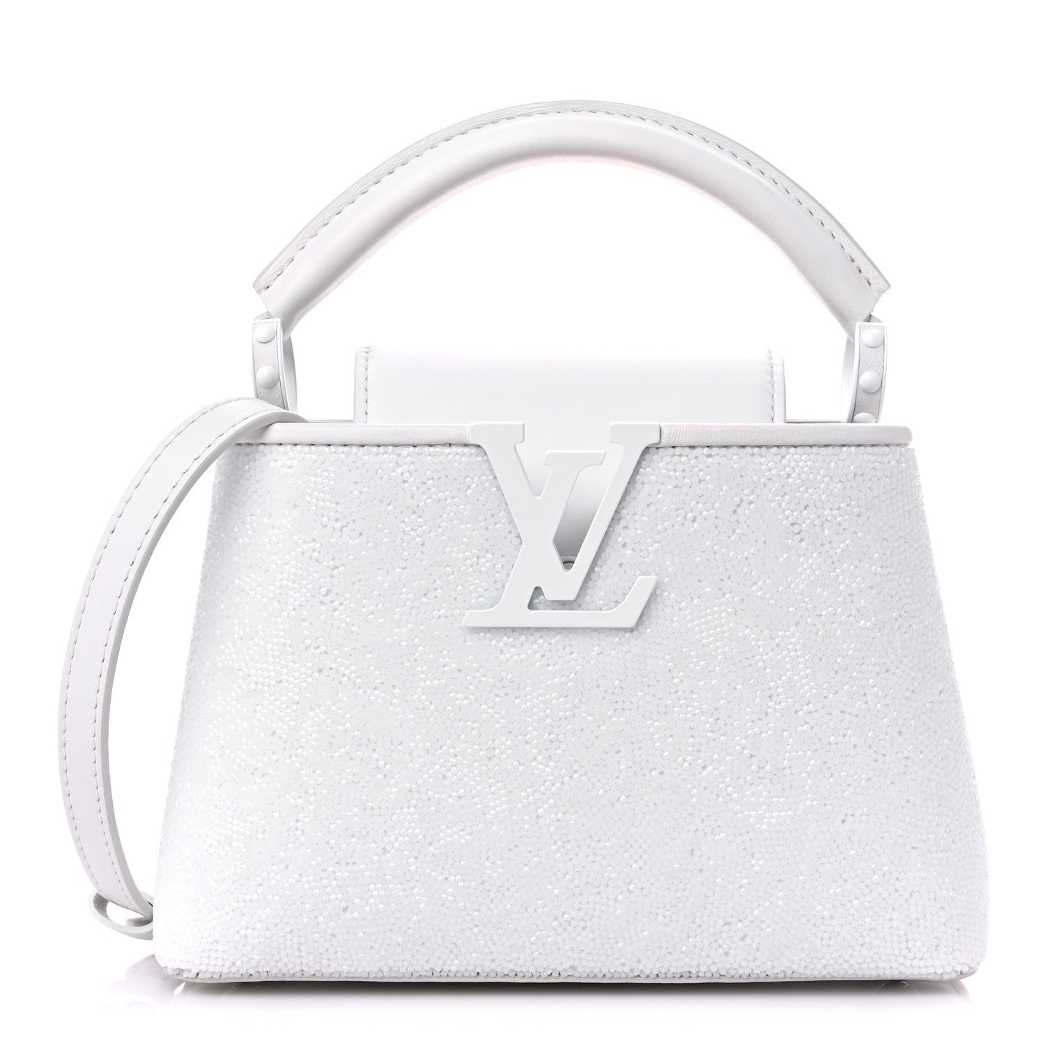 Louis Vuitton Swarovski Calfskin Capucines Mini White 1 of 18