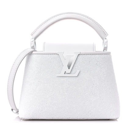 Louis Vuitton Swarovski Calfskin Capucines Mini White 1 of 18