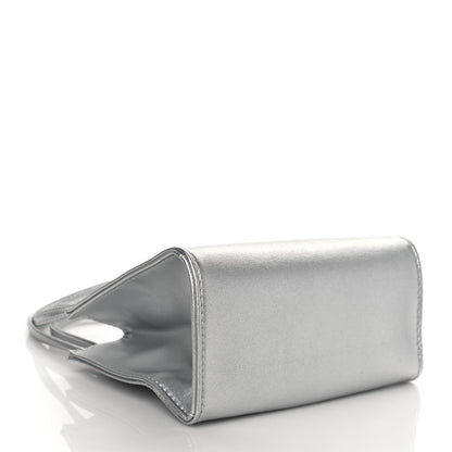 Telfar Metallic Vegan Leather Small Shopping Bag Silver 4 of 10