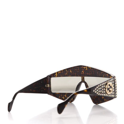 Gucci Crystal Rectangular Frame Sunglasses GG0357S Tortoiseshell 4 of 8